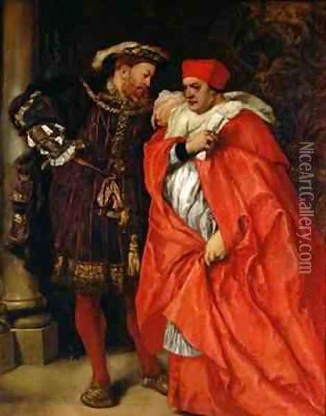 Ego et Rex Meus Henry VIII 1491-1547 and Cardinal Wolsey Oil Painting - Sir John Gilbert
