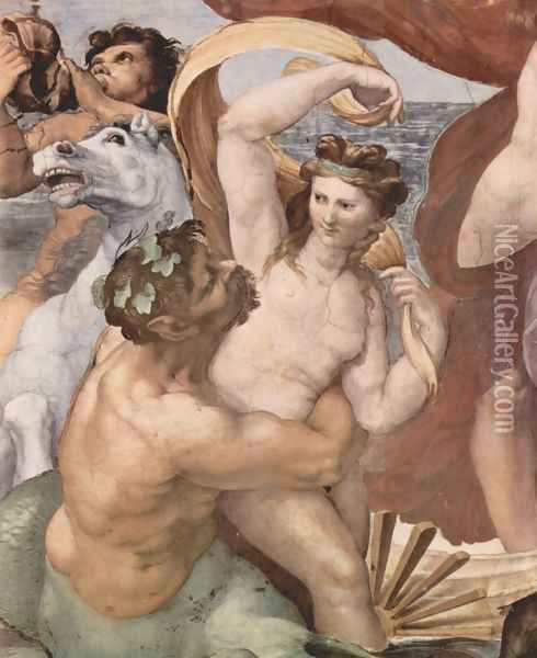 The Triumph of Galatea (detail 2) Oil Painting - Raphael