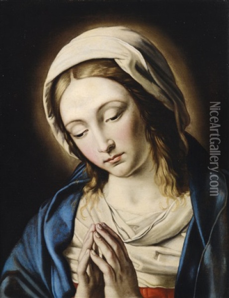 The Virgin In Prayer Oil Painting - Giovanni Battista Salvi (Il Sassoferrato)