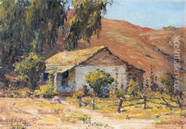 The Old Adobe, Los Angeles Oil Painting - Anna Althea Hills