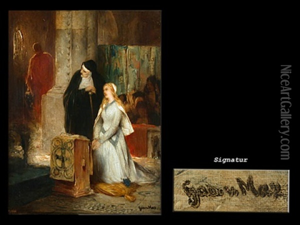 Szene Aus Faust Oil Painting - Gabriel von Max