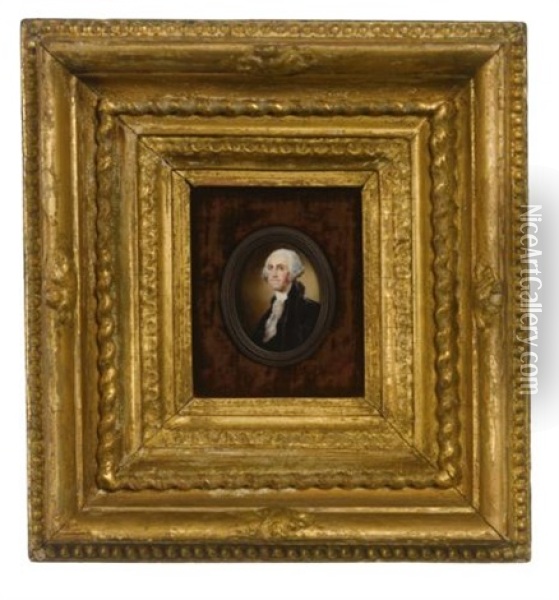 Portrait Of George Washington (after Gilbert Stuart) Oil Painting - William Russell Birch