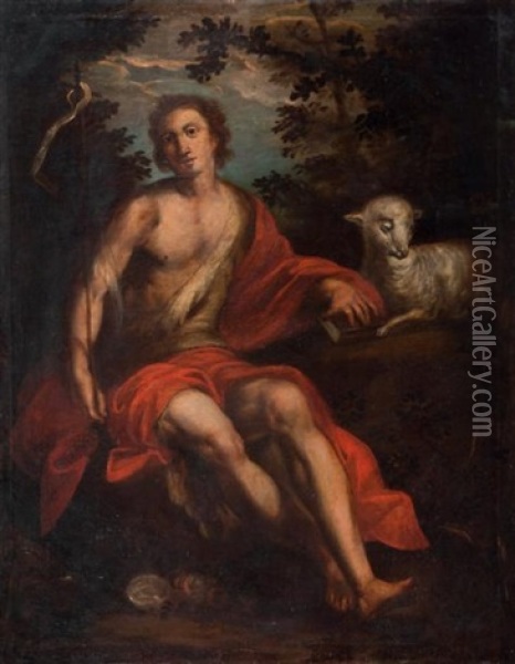 Saint Jean-baptiste Oil Painting - Jose (Jusepe) Leonardo de Chavier