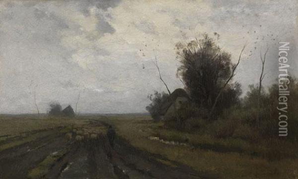 Landschaft Mit Schafherde Oil Painting - Anton Mauve