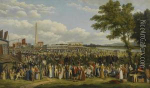 Fairground Scene Oil Painting - William Turner De Lond