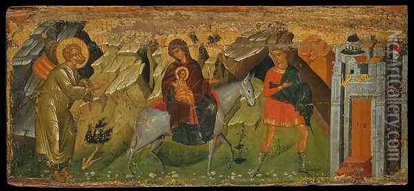 The Flight into Egypt Oil Painting - Anonymous Artist