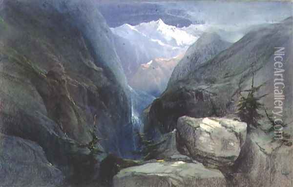 Mountain Landscape Oil Painting - Henry Bright
