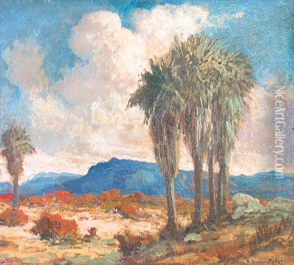 Desert Palms Oil Painting - Ralph Davidson Miller
