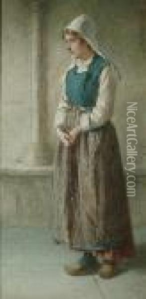 Portrait Of A Lady Oil Painting - William Harris Weatherhead