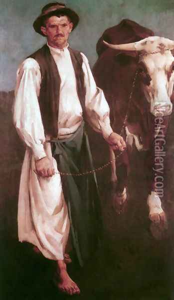 Man Servant 1902 Oil Painting - Janos Vaszary