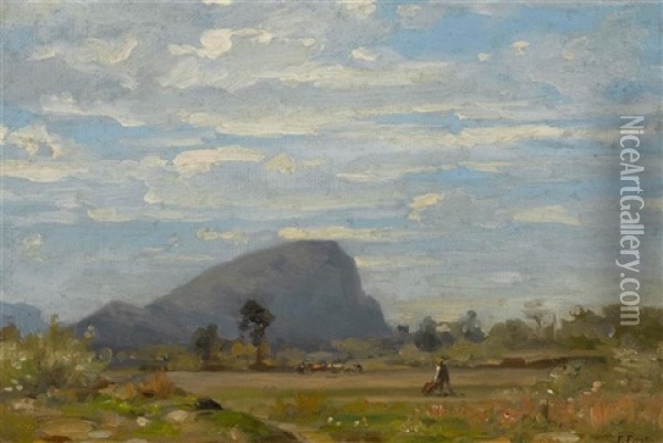 Landschaft Im Wallis Mit Pfynwald Oil Painting - Francois Furet