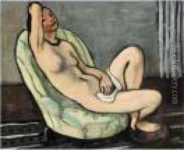 Femme Nue Oil Painting - Georges Kars