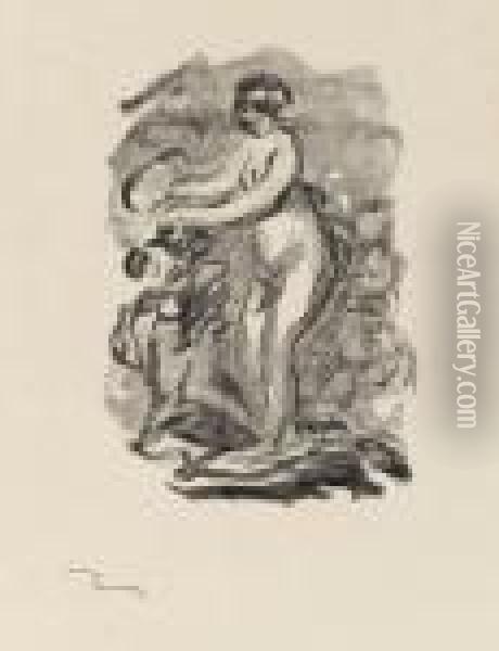 Femme Au Cep De Vigne Oil Painting - Pierre Auguste Renoir