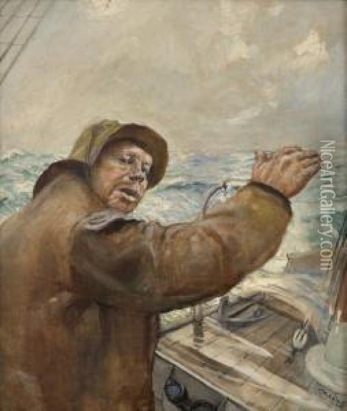 A Littleaport Oil Painting - Christian Krohg