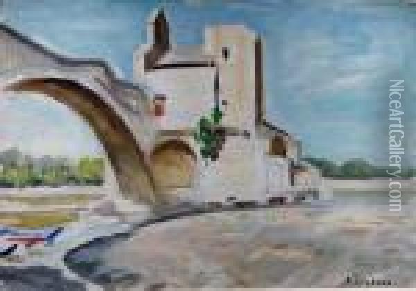 La Chapelle Du Pont St B?n?zet Oil Painting - Alfred Lesbros