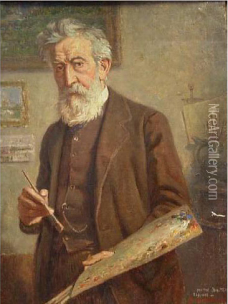 Portrait De Maitre Isid Meyers Oil Painting - Servais Detilleux