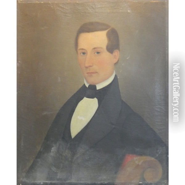 Portrait Of A Gentleman Oil Painting - E.E. Finch