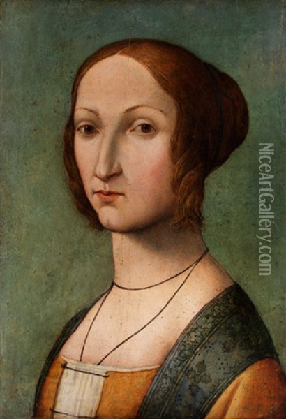 Portrait Einer Jungen Dame Oil Painting - Giuliano Bugiardini
