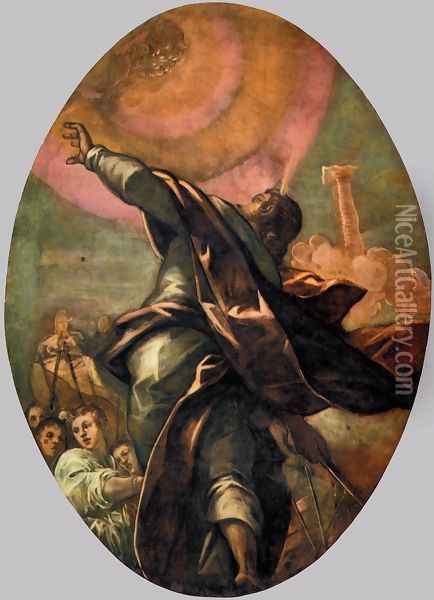 The Pillar of Fire Oil Painting - Jacopo Tintoretto (Robusti)
