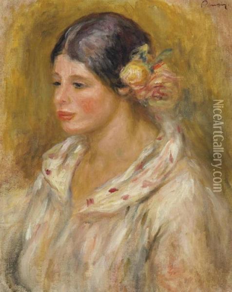 Tete De Madeleine Oil Painting - Pierre Auguste Renoir