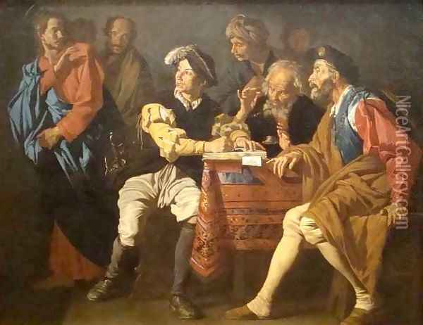The Calling of St Matthew Oil Painting - Matthias Stomer