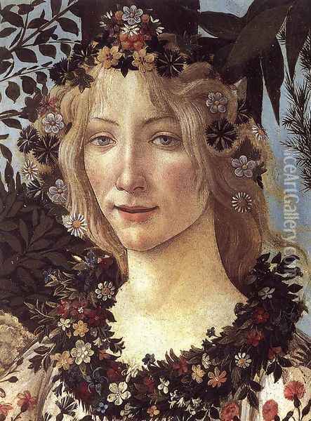 Primavera (detail 3) c. 1482 Oil Painting - Sandro Botticelli