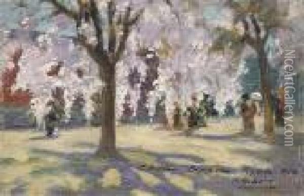 Cherry Blossom, Kyoto Oil Painting - Pierra Ribera