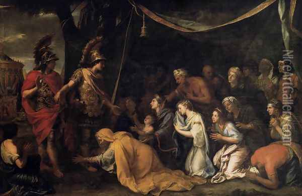 The Family of Darius before Alexander c. 1660 Oil Painting - Charles Le Brun