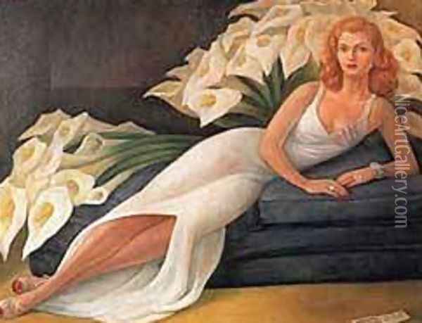 Portrait Of Natasha Gellman 1943 Oil Painting - Diego Rivera