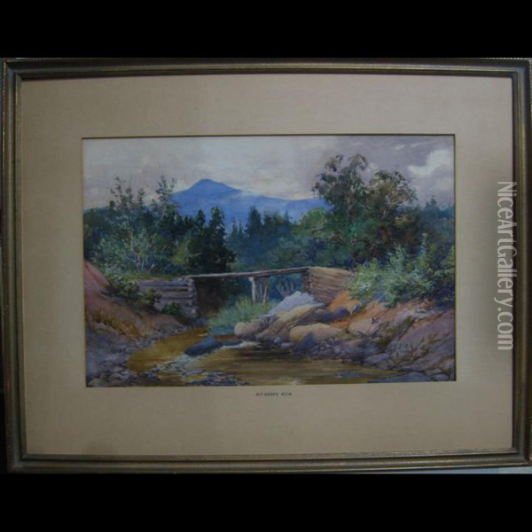 The Old Wooden Bridge Oil Painting - Robert Ford Gagen