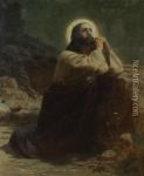 Christus In De Hof Van Olijven Oil Painting - Otto Pilny
