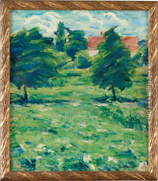 Landskap Oil Painting - Albert Hoffsten