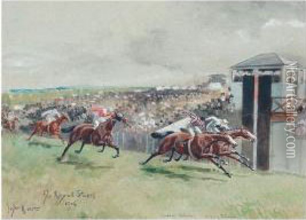 The Royal Stakes Oil Painting - John Beer