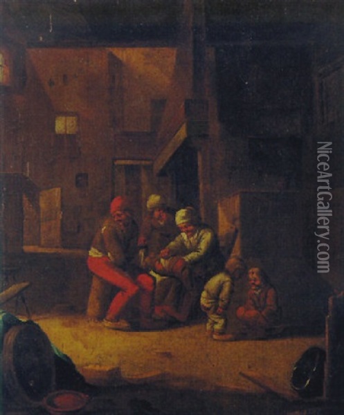 Scene D'interieur Oil Painting - Adriaen Jansz van Ostade