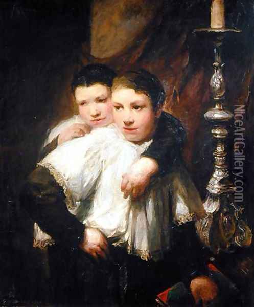 The Little Choristers, 1908 Oil Painting - Glyn Warren Philpot