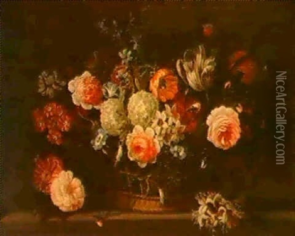Corbeille De Fleurs Oil Painting - Pieter Casteels III