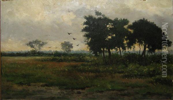 Landschap Oil Painting - Joseph Theodore Coosemans