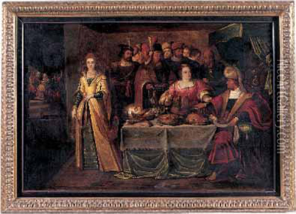 Le Festin D'herode Oil Painting - Hieronymus II Francken