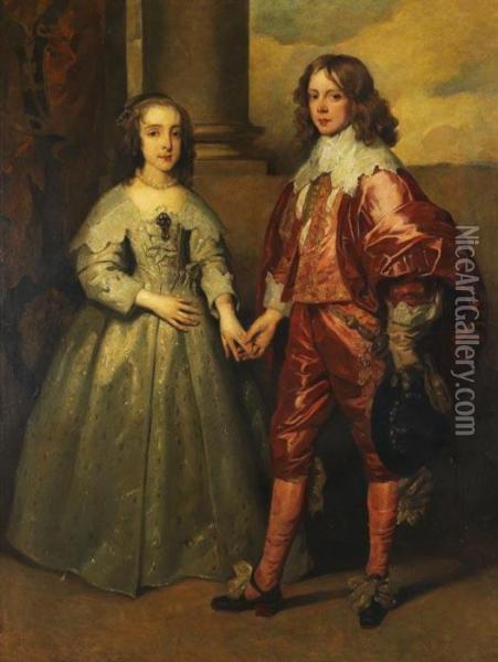 Prinz William Ii. Und Prinzessin Maria Von Oranien Oil Painting - Sir Anthony Van Dyck
