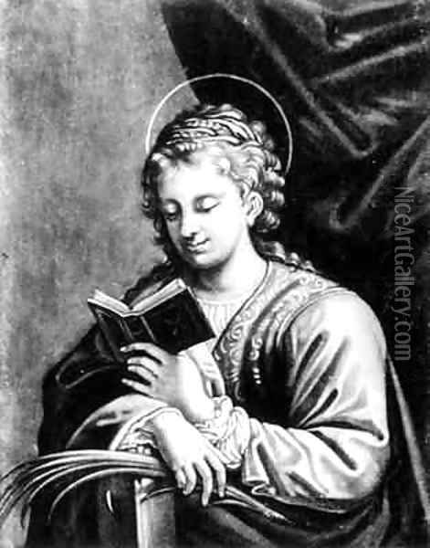 St Catherine Oil Painting - Correggio, (Antonio Allegri)