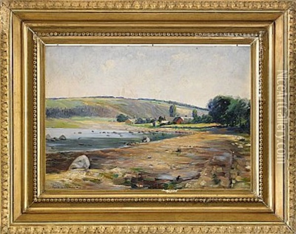 Insjolandskap Oil Painting - Robert Karl Lundberg