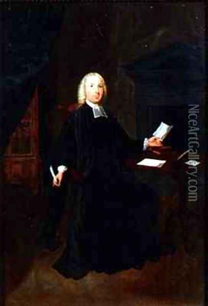 Portrait of the Rev William Farington Vicar of Leigh in Lancashire Oil Painting - Arthur Devis