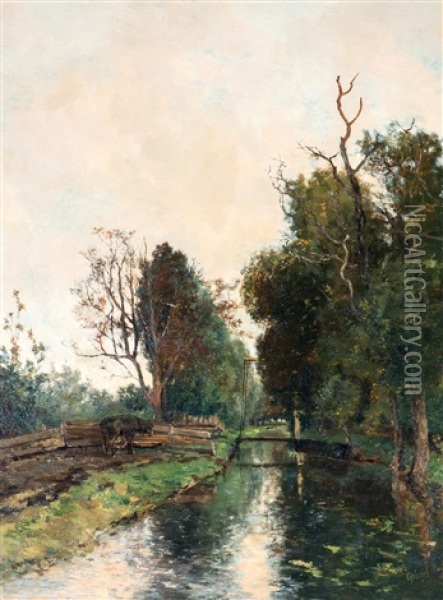 De Broeksloot Te Voorburg Oil Painting - Paul Joseph Constantin Gabriel