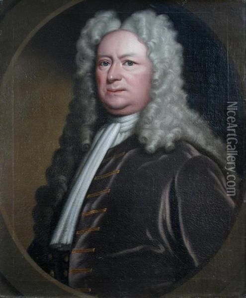 Portrait Of A Gentleman Oil Painting - George Knapton