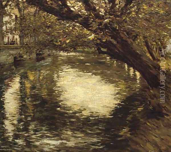 The Trout Stream, Provence Oil Painting - Henry Herbert La Thangue