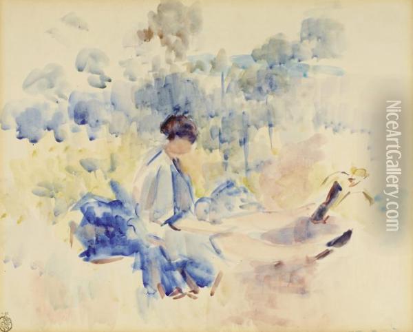 Woman In The Forest -femme Dans Le Bois (ca. 1912) Oil Painting - Rik Wouters