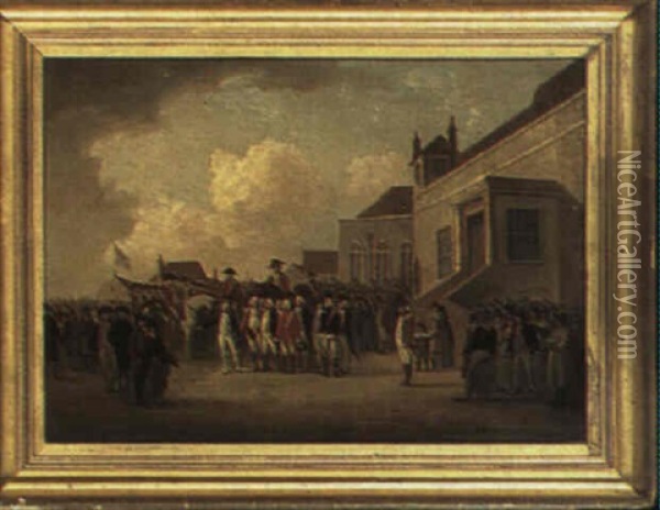 Frederick Augustus, Duke Of York Reviewing The Troops In Flanders Oil Painting - William Anderson