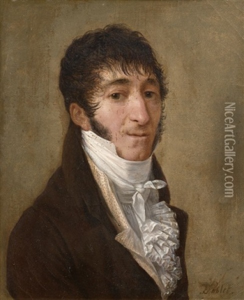 Portrait De Catherine Charite (1723 - ? ), Portrait De Jacques Augustin Hulot, Son Fils (pair) Oil Painting - Jacques Sablet