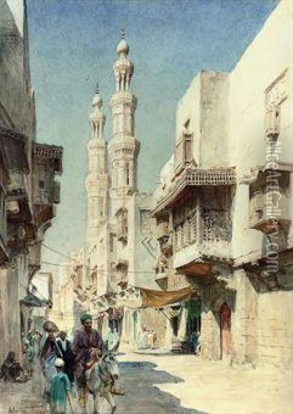 Twin Minarets Oil Painting - Walter Frederick Roofe Tyndale
