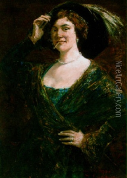 Rita Hopper Oil Painting - Simon Maris